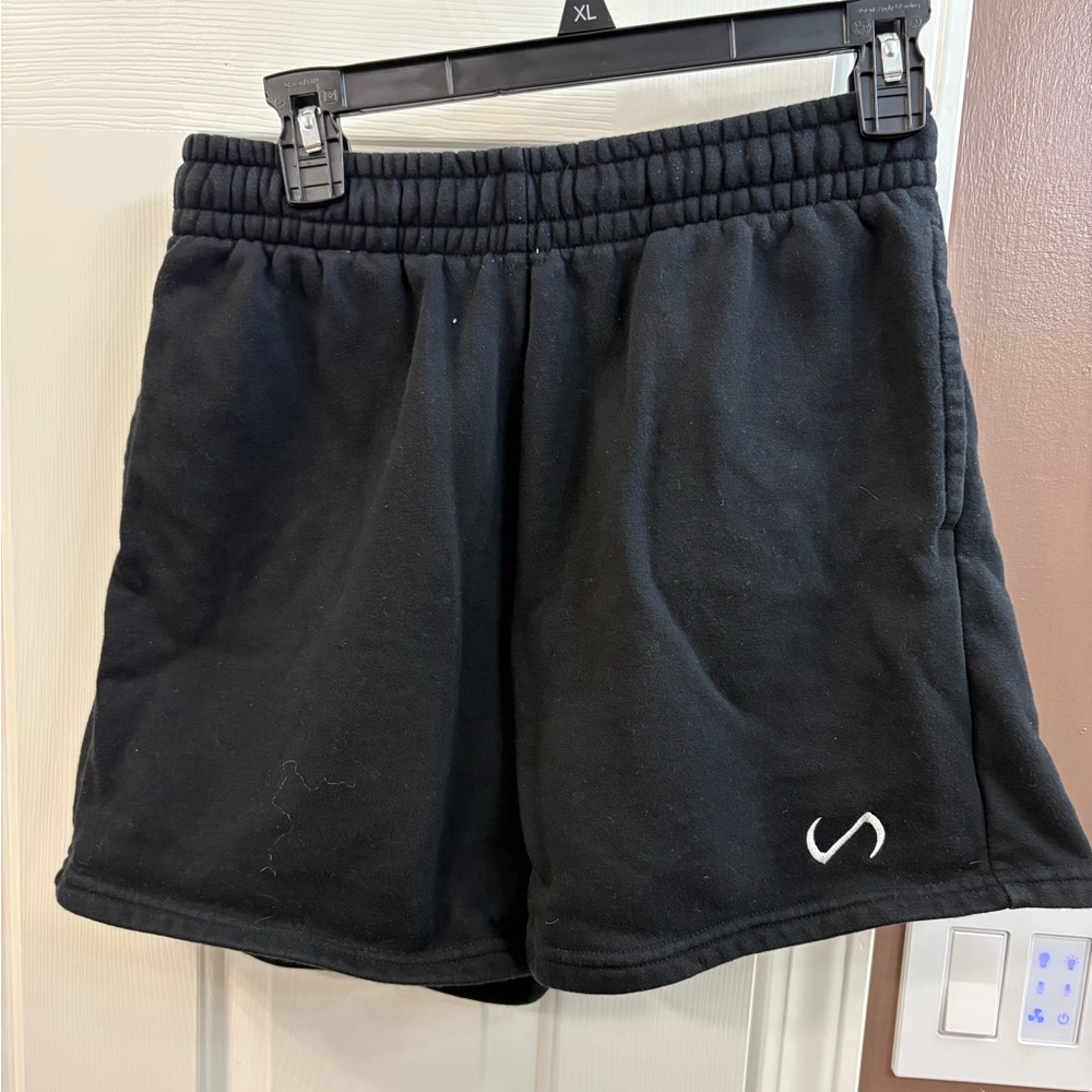 TLF Black Athletic Sweat Shorts with Logo